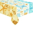 thumbnail image 1 of BSDHOME Sea Ocean Starfish Sea Shell Cotton Linen Tablecloth Sets 60x120 Inches - Tropical Beach Desk Sofa Table Cloth Cover for Wedding Party Decor, 1 of 5