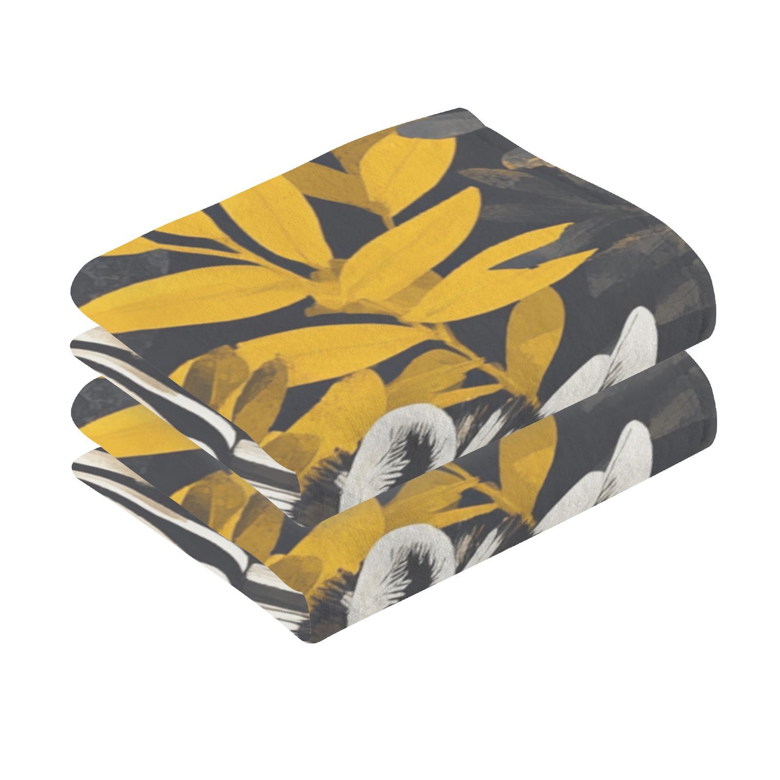 Zebras Leaves Hand Towels Cotton Bath Towels Large Face Towels Absorbent for Bathroom 2 Packs