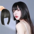 thumbnail image 3 of ELF Clip in Bangs Straight Synthetic Hair Princess Cut Bangs Hair Piece Flat Neat Bangs Hair Extension Clip on Bangs for Women, 3 of 6