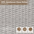thumbnail image 3 of LAZZO 3 Pieces Outdoor Bar Set, Patio Wicker Bar Set with Height Stools and Islander Tiki Bar for Garden, Gray, 3 of 9