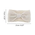 thumbnail image 3 of Unique Bargains 1 Pc Fashion Headband Popcorn Stitch Bow Pattern Beige, 3 of 5