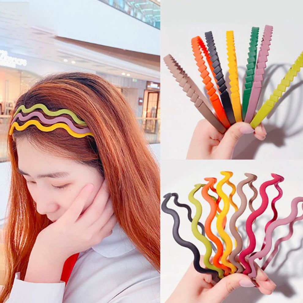 Women Girls Hairband Bezel Headband Sports Hair Band Hoop Top Double Bangs