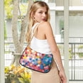 thumbnail image 5 of FORMRS Womens Shoulder Bag with Chain Strap Clutch Purse Cute Tote Handbag, Light Colorful Circles, 5 of 7