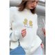 thumbnail image 2 of New Y2k Women Fashion Elegant O Neck Pullover Long Sleeve Cute Little Yellow Duck Pattern Print Knit Sweater Couple Casual Tops, 2 of 5