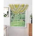 thumbnail image 2 of Yellow Gray Stripes Sheer Waterfall Valance Curtains for Window, Watercolor Modern Abstract Minimalist Rod Pocket Sheer Topper Swag Curtains for Living Room, Kitchen 38.5"W x 47.2"L, 3 Panels, 2 of 7