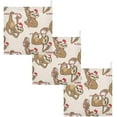 thumbnail image 7 of Dreamtimes Merry Christmas Sloth Baby Muslin Washcloths Face Towel, 3 PCS Burp Cloths Cotton Wipes Infant Wash Cloth for Newborn Boys Girls 12x12 inches, 7 of 7
