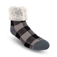 thumbnail image 5 of Pudus Classic Slipper Socks - Reg Lumberjack Grey - Fuzzy Socks for Women, Men, 5 of 7