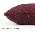 thumbnail image 2 of Boucle Decorative Throw Pillow Covers for Couch Set of 2, 22x22 inches, Burgundy, 2 of 6