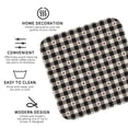 thumbnail image 3 of Naloa Black Plaid Heart Coasters for Set of 4 - PU Leather Coasters, Coasters for Table Cup Tea Coffee Beer, Decorative for Kitchen Homedecor (Round), 3 of 6
