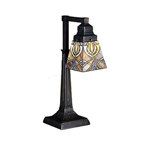 Meyda Tiffany 27636 One Light Table Lamp, 20" H, Bronze/Dark
