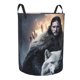 thumbnail image 2 of Cesto para ropa sucia Jon Snow, cesta de almacenamiento circular plegable impermeable con asa, cesta organizadora de juguetes para ropa sucia, decoración para dormitorio, baño pequeño, 2 of 8