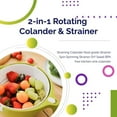 thumbnail image 2 of 2-in-1 Rotating Colander with Mixing Bowl  Multifunctional Fruit & Vegetable Washer  Spinning Drain Basket with Handle  Easy Drain Colander for Kitchen and Pasta, 2 of 7