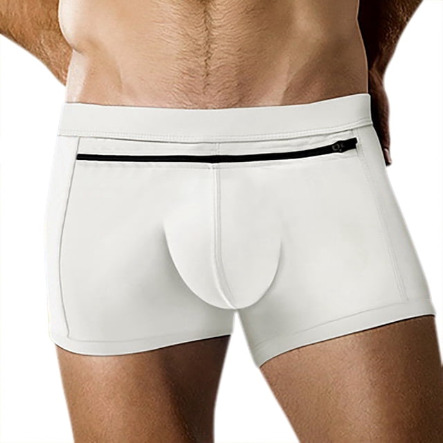 Men's Swim Shorts with Front Pocket Zipper Design for Beach and Pool - Classic Men's Bathing Suit with Back Pocket Travel Ready Fit and Quick-Dry Fabric