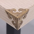 thumbnail image 4 of Set of 8 Vintage Pure Brass Miniature Corner Protectors with Cloud Pattern, 4 of 5
