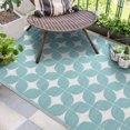 thumbnail image 2 of 3'x5' RetroBlocks, Amazonite Polyweave Outdoor Rug, 2 of 5