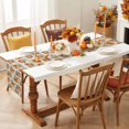 thumbnail image 3 of Orange Green Pumpkins Fall Table Runner - 72 Inch Long Thanksgiving Gray Checkered Cotton and Linen Blended Dress Scarves Farmhouse Table Runner for Kitchen Dining, Coffee Table, 13" x 72", 3 of 8