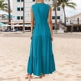 thumbnail image 2 of Vestido fluido con cuello en V y corte en A para mujer - Ligero, ideal para la playa o el brunch, poliéster y spandex, tallas S-XXXL, 2 of 7