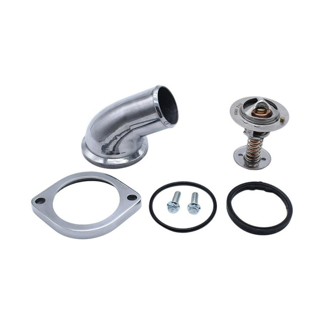 de termostato y carcasa de cuello de agua giratorio de 45 degree para automóvil Aluminio para Reemplaza Durable Professional DYNWAVEMX Carcasa del termostato del coche