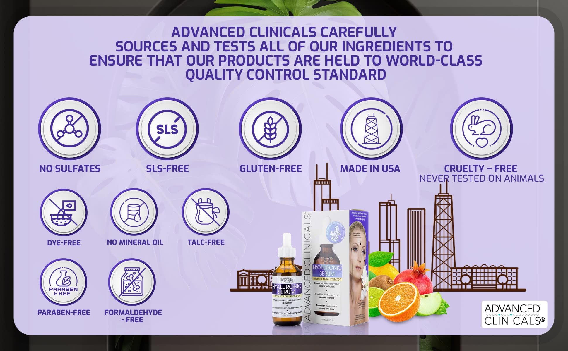 Advanced Clinicals Face Serum Value Set with Hyaluronic Acid Serum and Peptide Serum