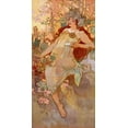 thumbnail image 2 of Mucha, Alphonse 14x24 White Modern Wood Framed Museum Art Print Titled - Automne, 2 of 4