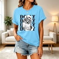 thumbnail image 5 of Dolly Shirt for Women Country Music Graphic Tee Repeated Name Portrait T Shirt Short Sleeve Crew Neck Casual Western Top, 5 of 5