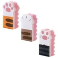 thumbnail image 4 of 3 esponjas con forma de garra de gato para limpieza de cocina, esponja para lavar platos, esponja gruesa, 4 of 6
