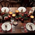thumbnail image 6 of DriftAway Red Buffalo Plaid Christmas Placemats Set of 2 Linen Snowflake Place Mats for Dining Table Xmas Washable Table Mats Winter Holiday Kitchen Christmas Mats for Table Decor Country 12 x 18 Inch, 6 of 7