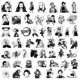 thumbnail image 3 of Pegatinas en blanco y negro, Demons Slayers Anime, 50 unidades, PVC, 3 of 3