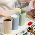 thumbnail image 2 of Vaso de agua reutilizable WEIHJMXG de paja de trigo 13 onzas Juego de 4 piezas, 2 of 5
