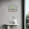 thumbnail image 2 of Masteelf 2 pcs  Iron Wall Non-perforated Crown Decoration Storage Shelf for Home Wall Black, 2 of 8