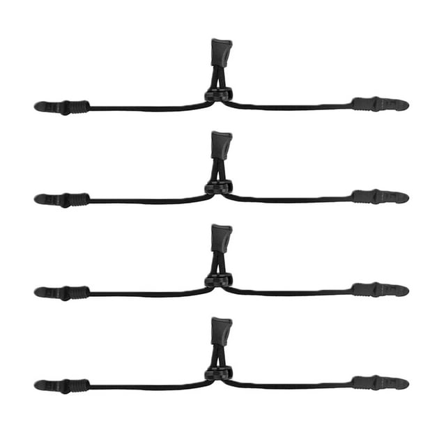 MasteelfCA 4pcs Convenient Mask Extension Cords Adjustable Mask Nylon Lanyards (Black)