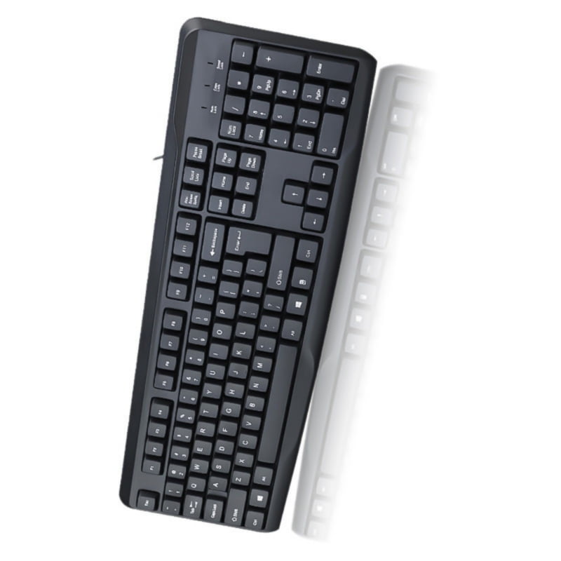 Ergonomic USB Wired Keyboard 104Keys With Water Resistant & Ergonomic Layout Keyboard For Office And Industrial Use