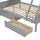 thumbnail image 5 of Twin sobre cama litera completa con escalera, dos cajones de almacenamiento, barandilla de seguridad, 5 of 5