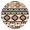 Black Lines (100), variant on Round Table Cover with Elastic Edge and Boho Floral Pattern, 44 Inch Fits 38-42 Inch Tables Easy Clean