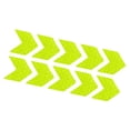 thumbnail image 1 of Unique Bargains 10pcs Reflective Stickers Arrow Shape Safety Tape Reflector Universal for Cars PET Fluorescent Yellow, 1 of 7