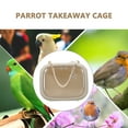thumbnail image 5 of LOLIPPYY Portable Parrot Travel Cage - Transparent Bird Carrier for Small Animals, Parakeets, Cockatiels, and Accessories Included, 5 of 7