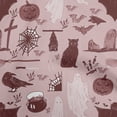 thumbnail image 1 of oneOone Silk Tabby Dark Rose Brown Fabric Halloween Dress Material Fabric Print Fabric By The Yard 42 Inch Wide, 1 of 4