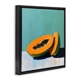 thumbnail image 3 of Stupell Industries Papaya Pair on Blue Black Framed Floater Canvas Wall Art design by Walker Noble, 25 x 25, 3 of 9