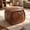 Square-Brown, variant on poshby Genuine Leather Ottoman Round, Handmade Stuffed Foot Rest Stool, Soft Seating Pouf for Living Room & Bedroom, Brown
