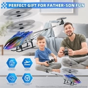 RC Helicopter,Remote Control Helicopter for Kids Mini DroneCosmic Flying Orb Toy Grame 2.4GHz RC Aircraft LED Light RC Toys for Kids Adults，Blue