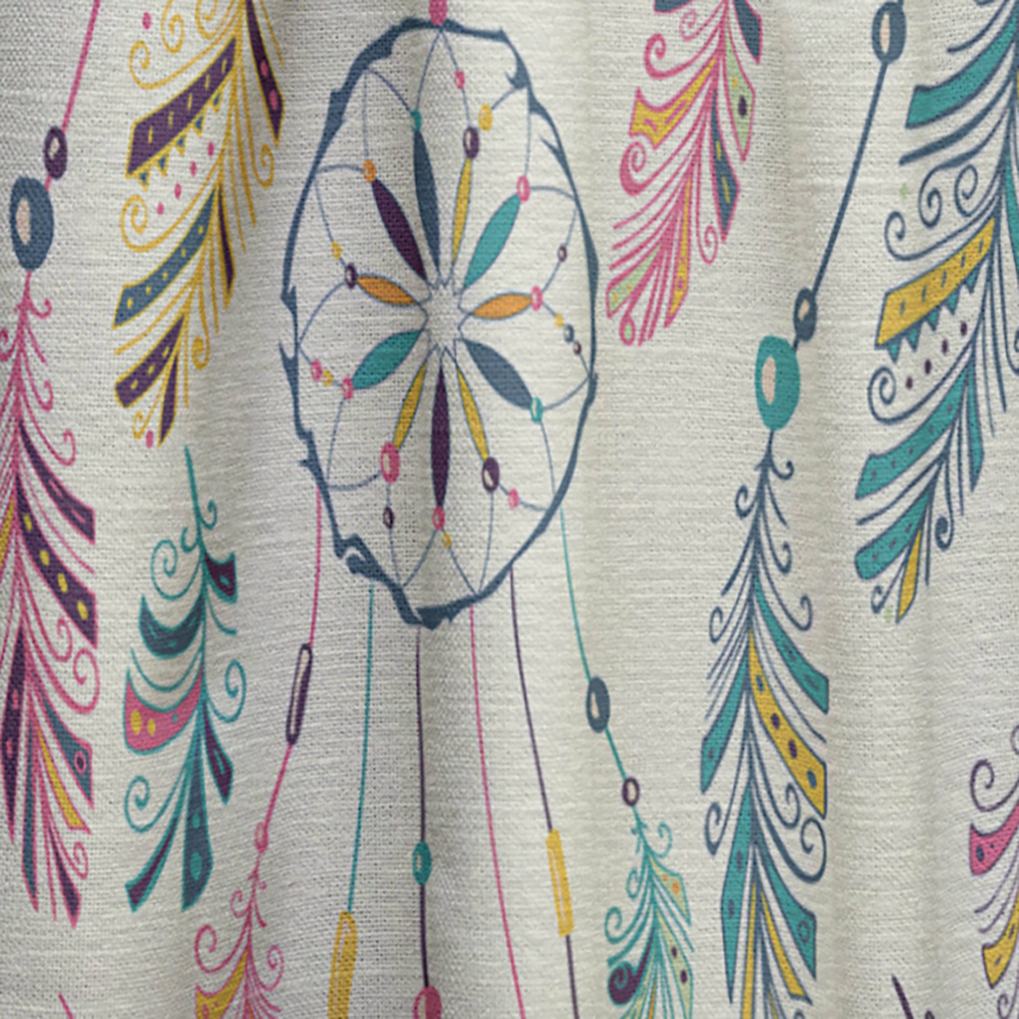 Designart 'Bird Feathers XXV' Southwestern Curtain Panel