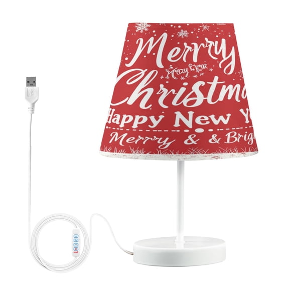 BZSMCE Table Lamp Creative Joyous White Christmas Tree Patterned Simple Pattern Night Light