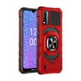 thumbnail image 2 of Compatible for Nokia C210 Case w/Tempered Glass Screen Protector [Military Grade] Ring Car Mount Kickstand Shockproof Hard Phone Case - Red, 2 of 7