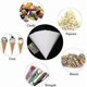 thumbnail image 4 of 100 Count Transparent Cone Bags, 25x13cm Cellophane Sweets Packaging with Twist Ties for Candy and Snack Storage, 4 of 5