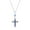 Blue, variant on Stick Stone Filigree Cross Pendant Necklace 28