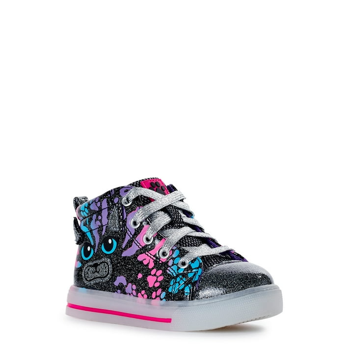 Athletic Works Toddler Girls Light Up High Top Shoes, Sizes 712