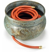 Good Directions Key West Hose Pot, Blue Verde Brass - Holds 150 ft. Hose
