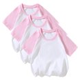 thumbnail image 2 of Cethrio Kids Girls Boys T Shirts, Pullover Crew Neck Cotton 3 Piece Summer Tops Pink Size 7-8 T, 2 of 5