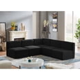 thumbnail image 2 of Meridian Furniture Quincy Black Velvet Modular Sectional, 2 of 12