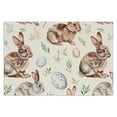 thumbnail image 1 of Binwennn Napperon de Pâques Lin Imprimé Lapin Napperon Décoration de Table de Salon Napperon Isolant Table pour Table Ronde 4 Pcs Ensemble de Table à Manger en Osier pour 4 Moderne Rond Moderne, 1 of 5